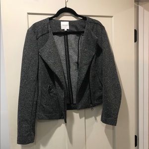 Tweed moto style blazer